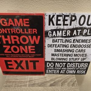 Gamer Tin Metal Signs New